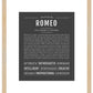 Romeo | Name Art Print