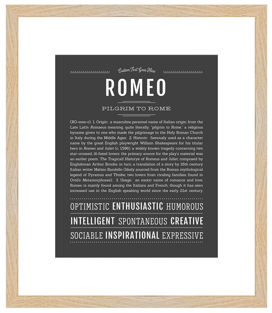 Romeo | Name Art Print