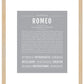 Romeo | Name Art Print