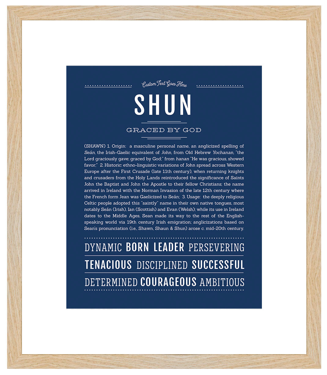 Shun | Name Art Print