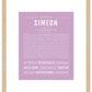 Simeon | Name Art Print