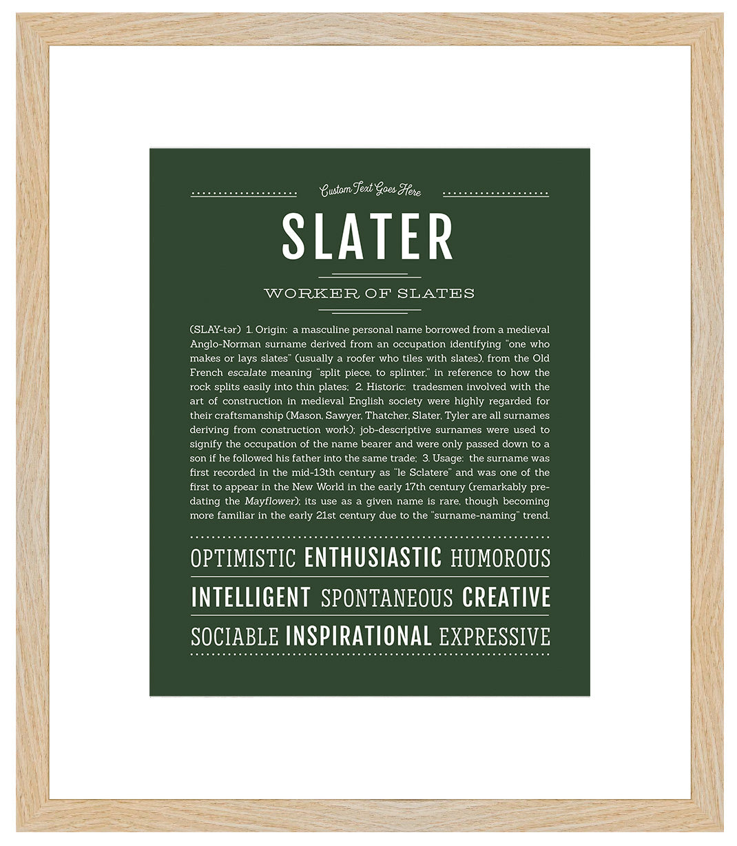 Slater | Name Art Print