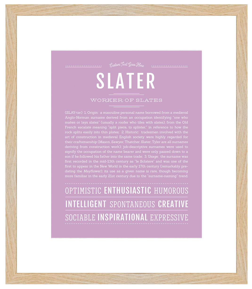 Slater | Name Art Print