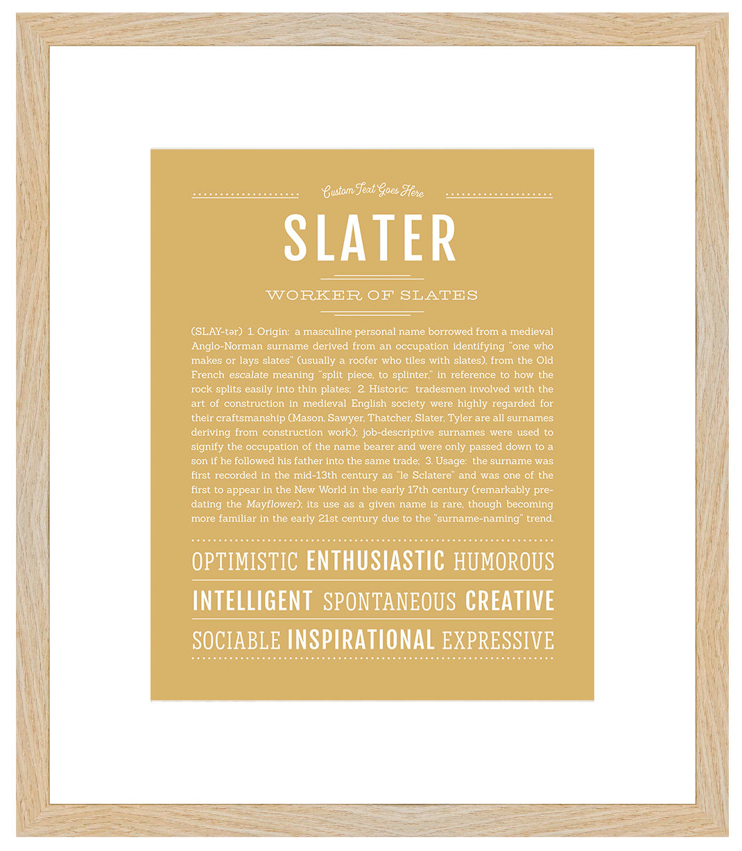 Slater | Name Art Print