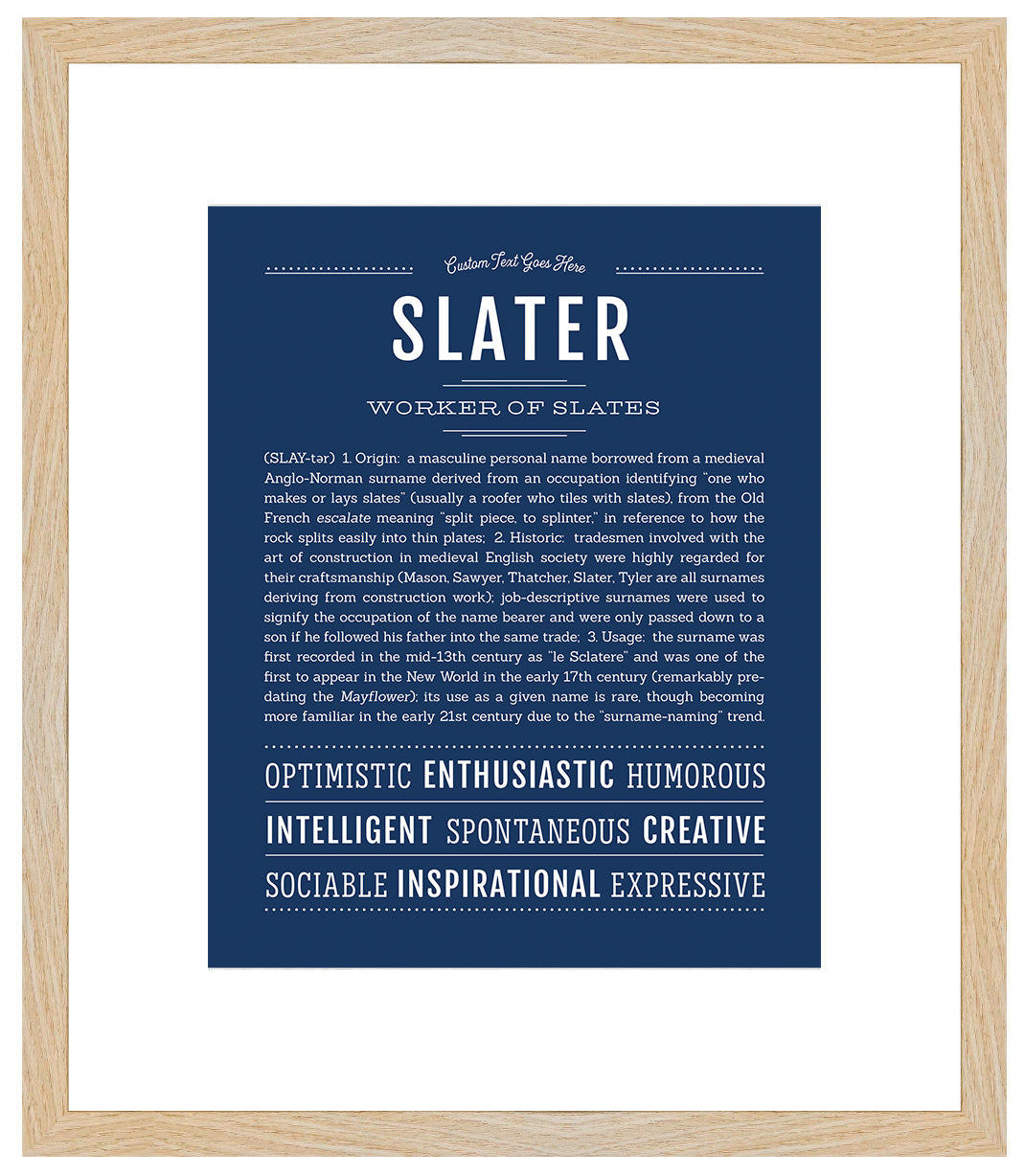 Slater | Name Art Print