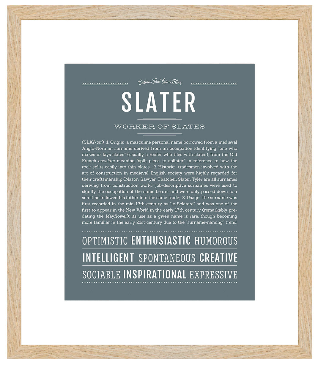 Slater | Name Art Print