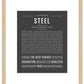 Steel | Name Art Print