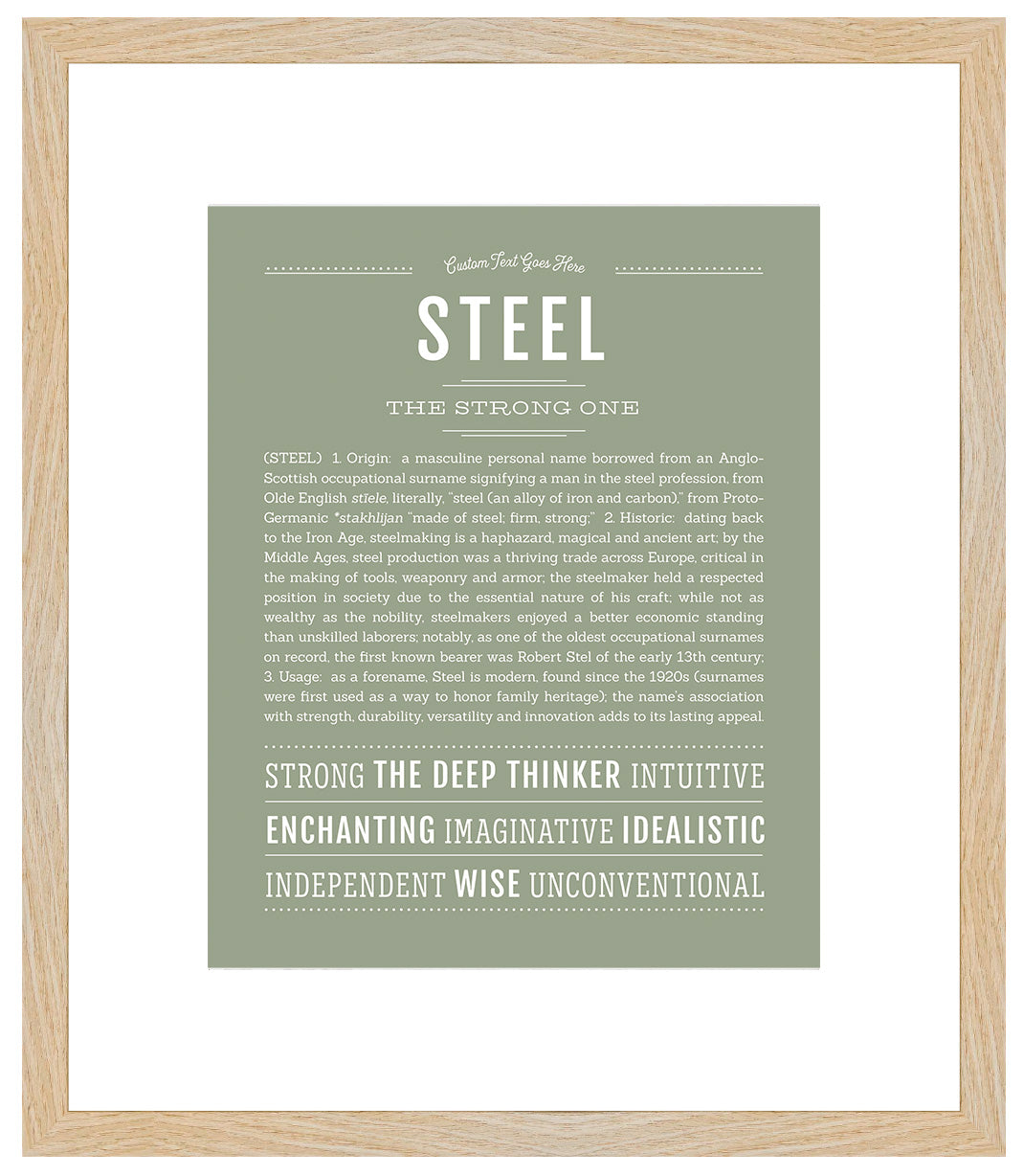 Steel | Name Art Print