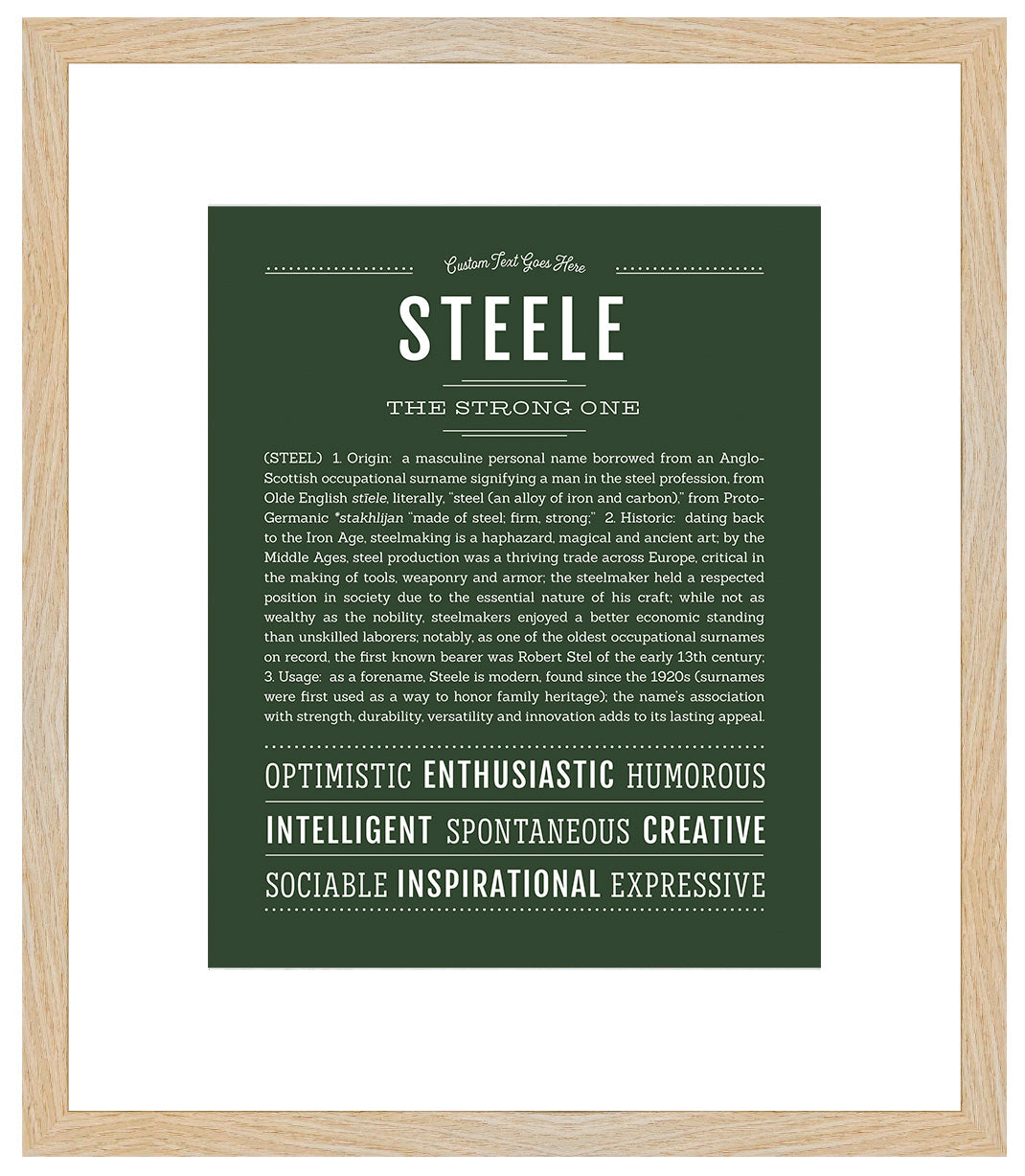 Steele | Name Art Print