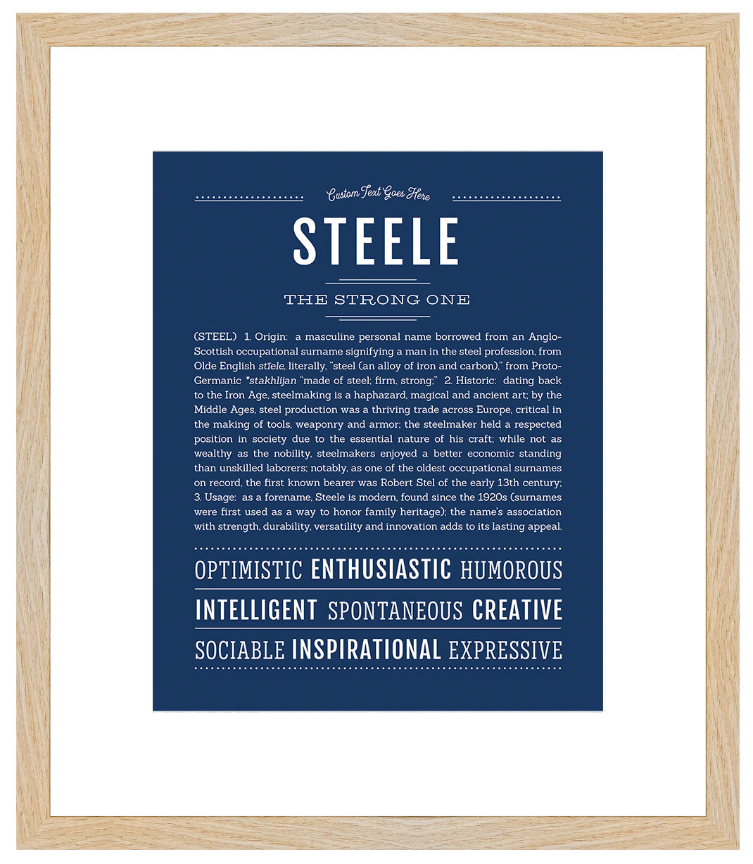 Steele | Name Art Print