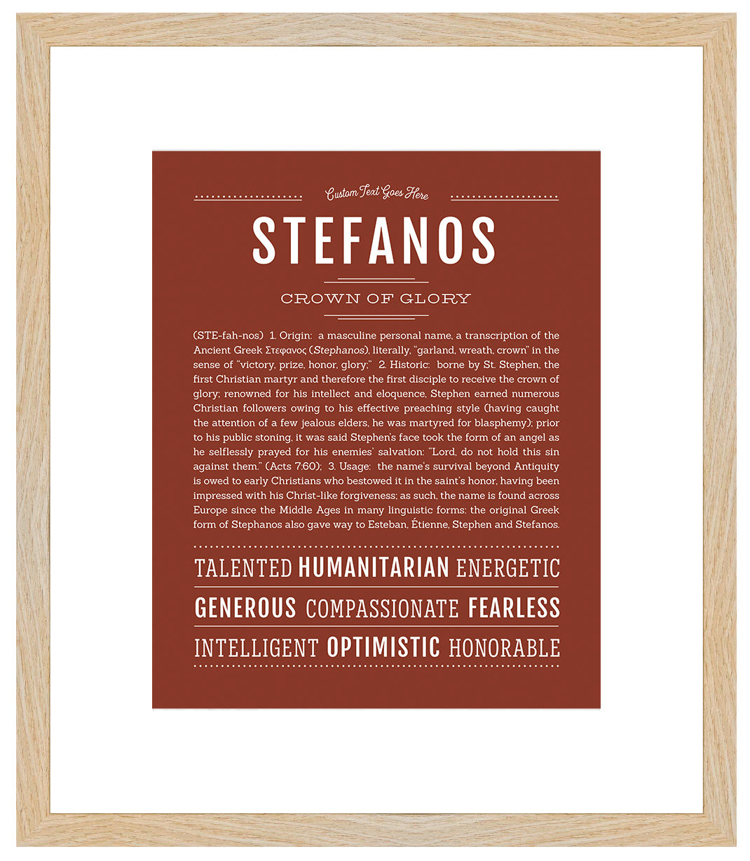 Stefanos | Name Art Print