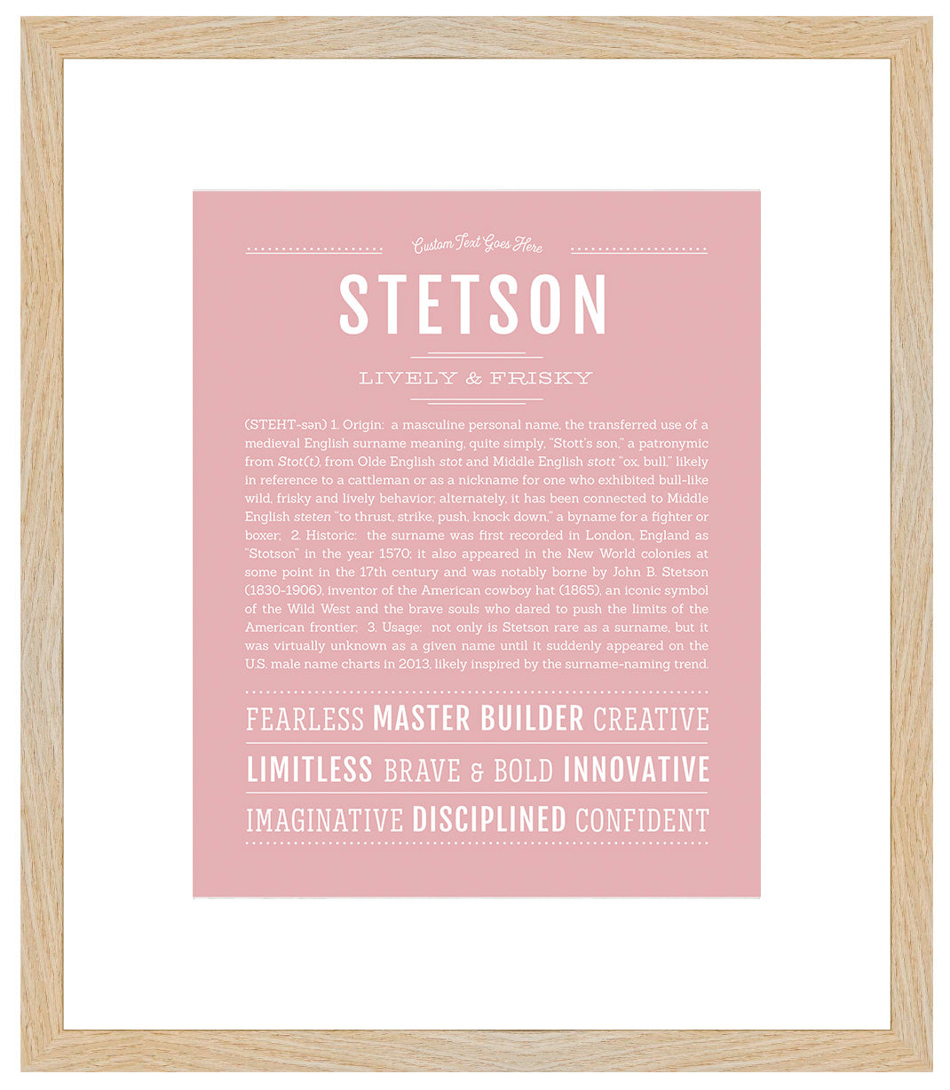 Stetson | Name Art Print