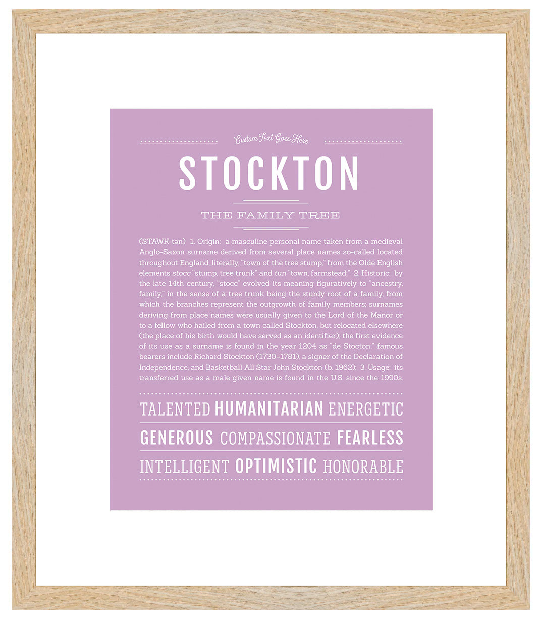 Stockton | Name Art Print