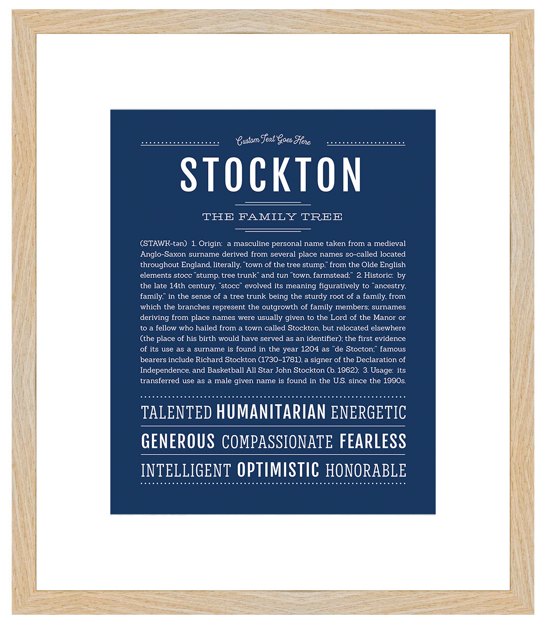 Stockton | Name Art Print