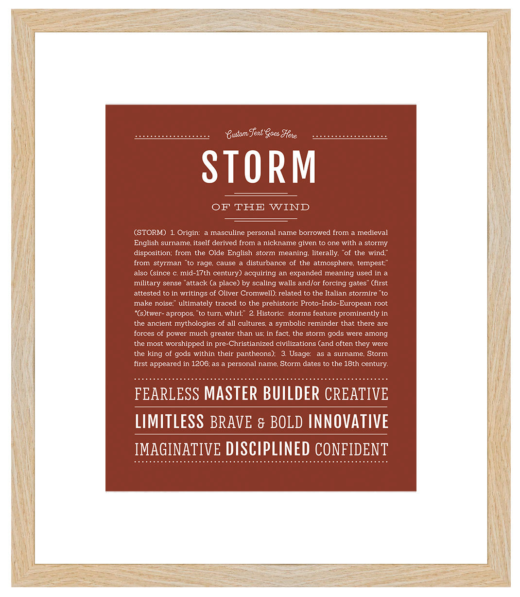 Storm | Name Art Print