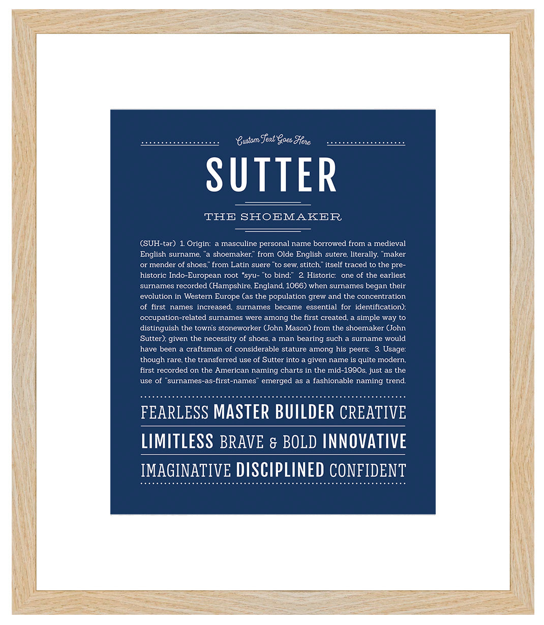 Sutter | Name Art Print