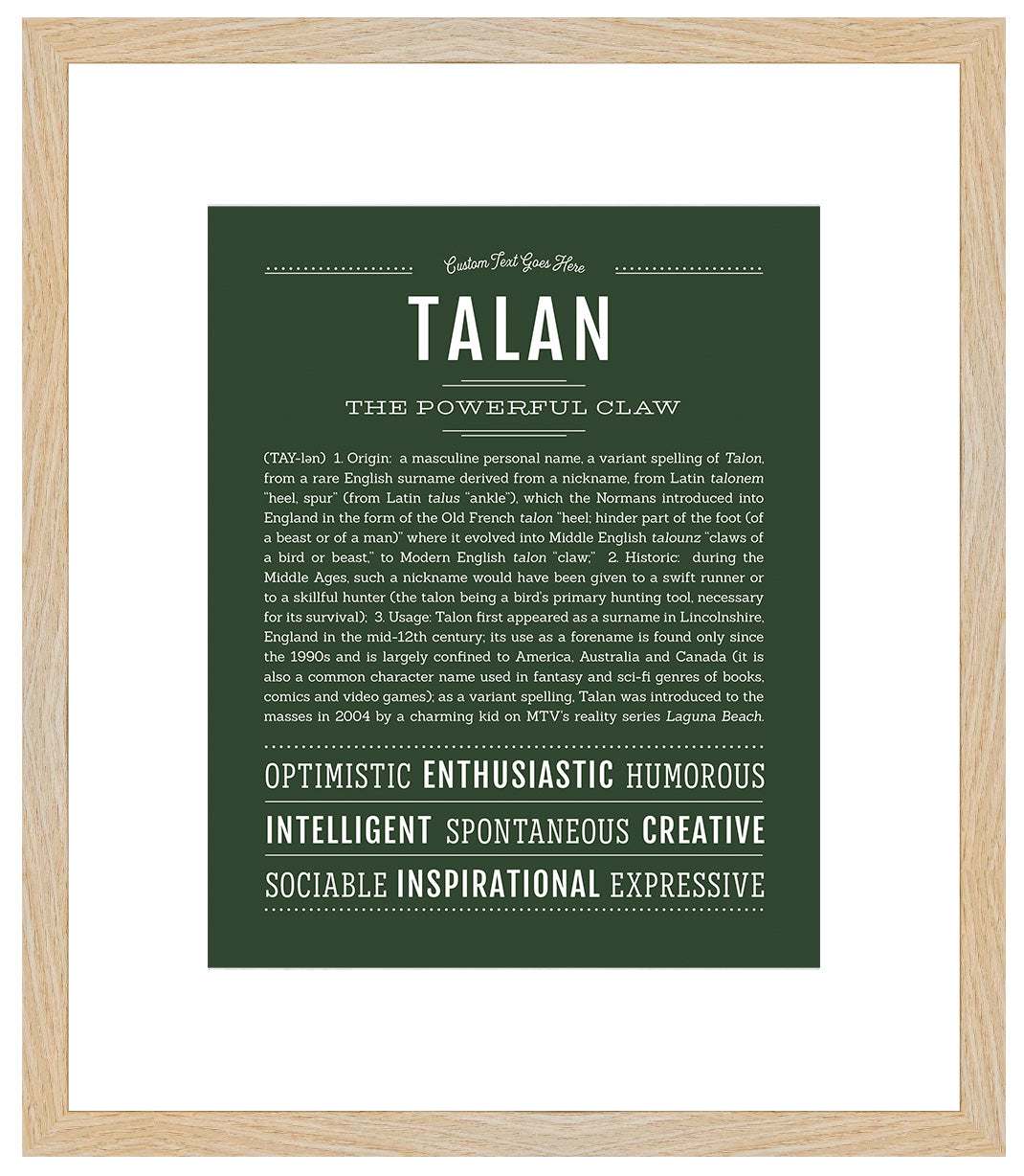 Talan | Name Art Print