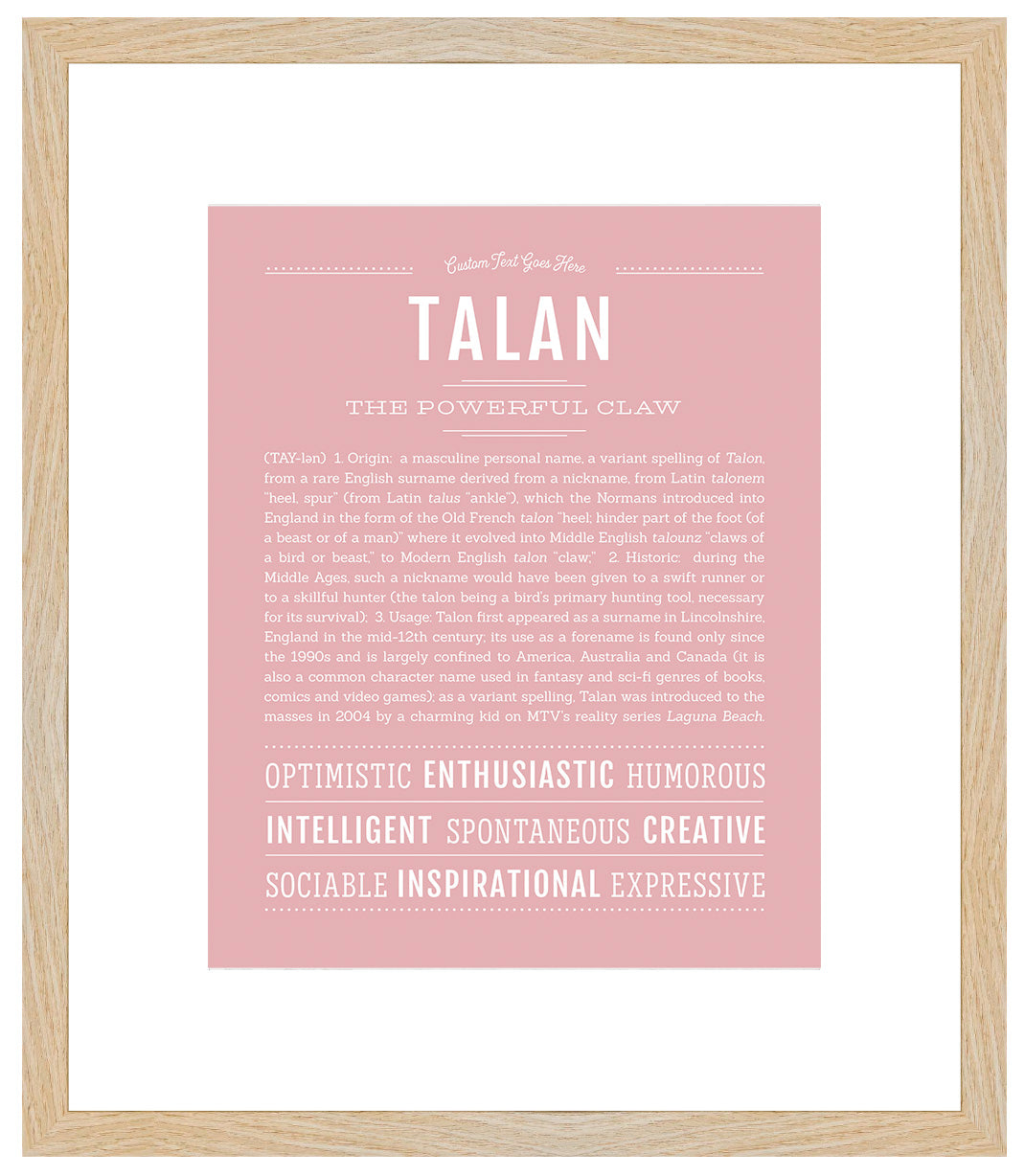 Talan | Name Art Print