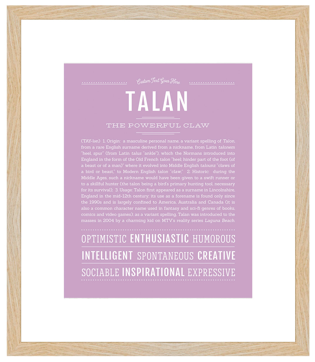 Talan | Name Art Print