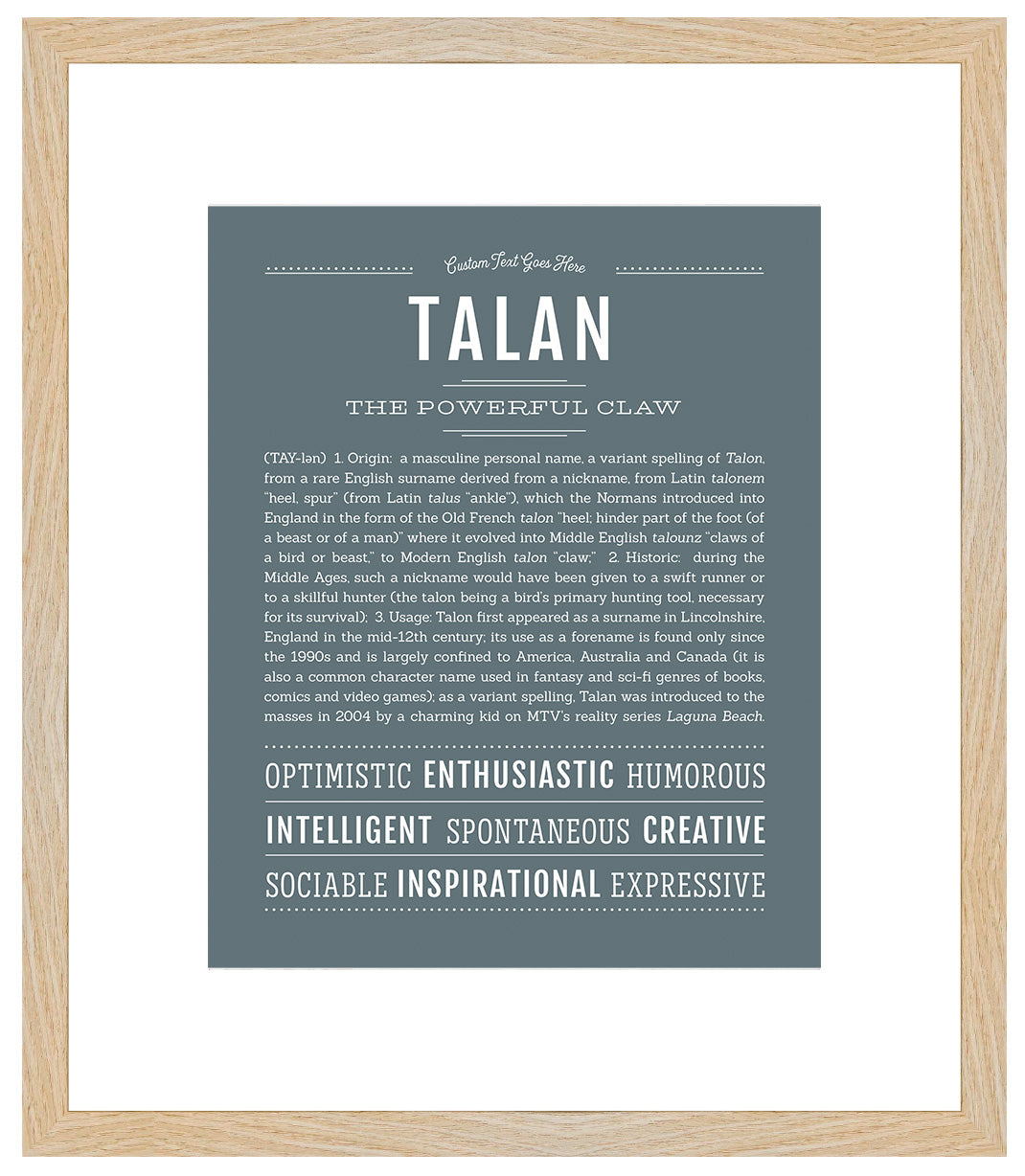 Talan | Name Art Print