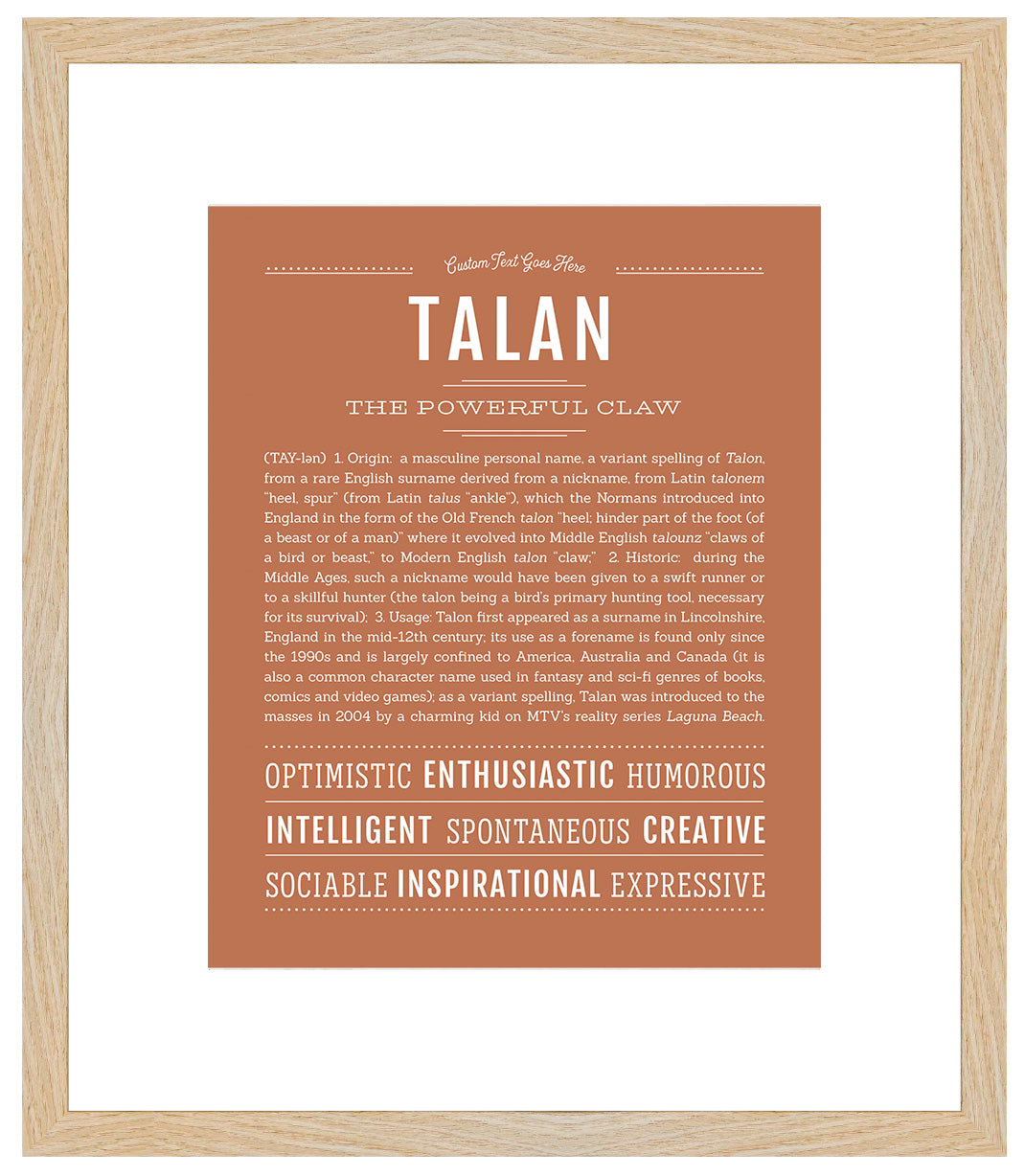 Talan | Name Art Print