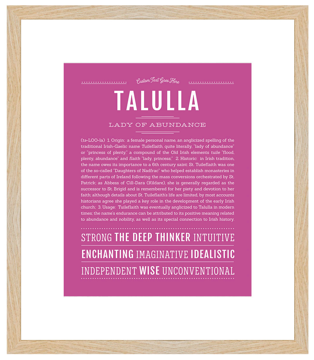 Talulla | Name Art Print