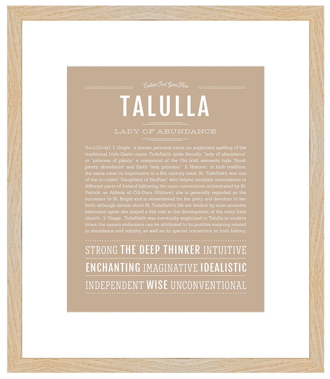 Talulla | Name Art Print