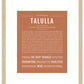 Talulla | Name Art Print