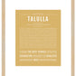 Talulla | Name Art Print