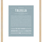 Talulla | Name Art Print