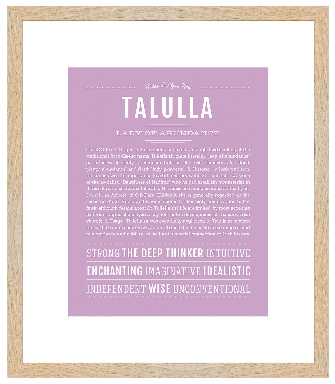 Talulla | Name Art Print