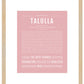 Talulla | Name Art Print