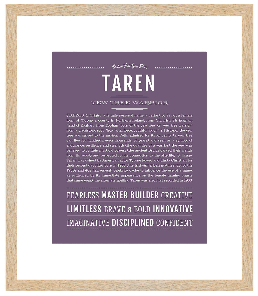 Taren | Name Art Print