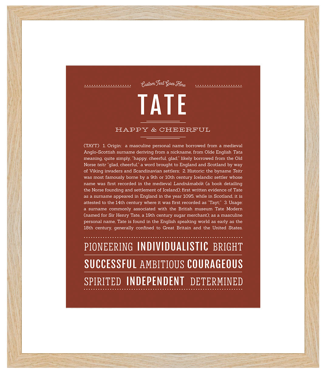 Tate | Name Art Print