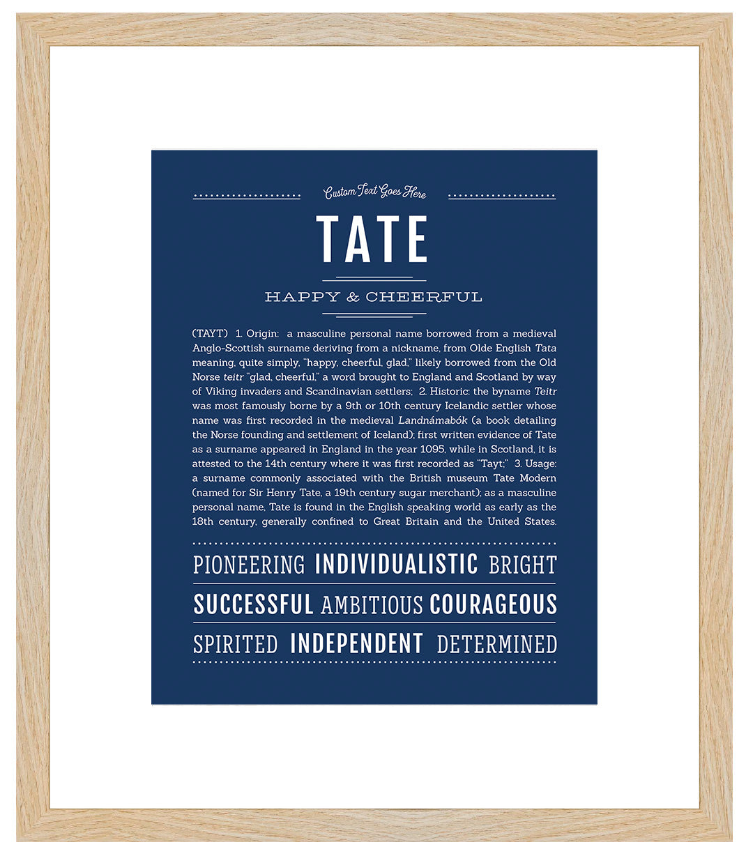 Tate | Name Art Print