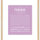 Terence | Name Art Print