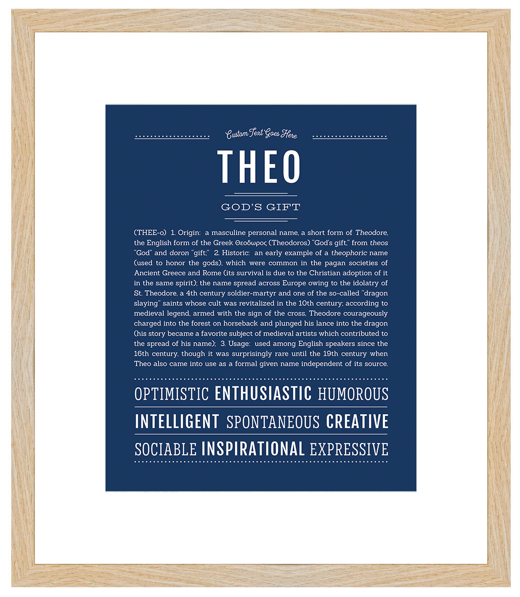 Theo | Name Art Print