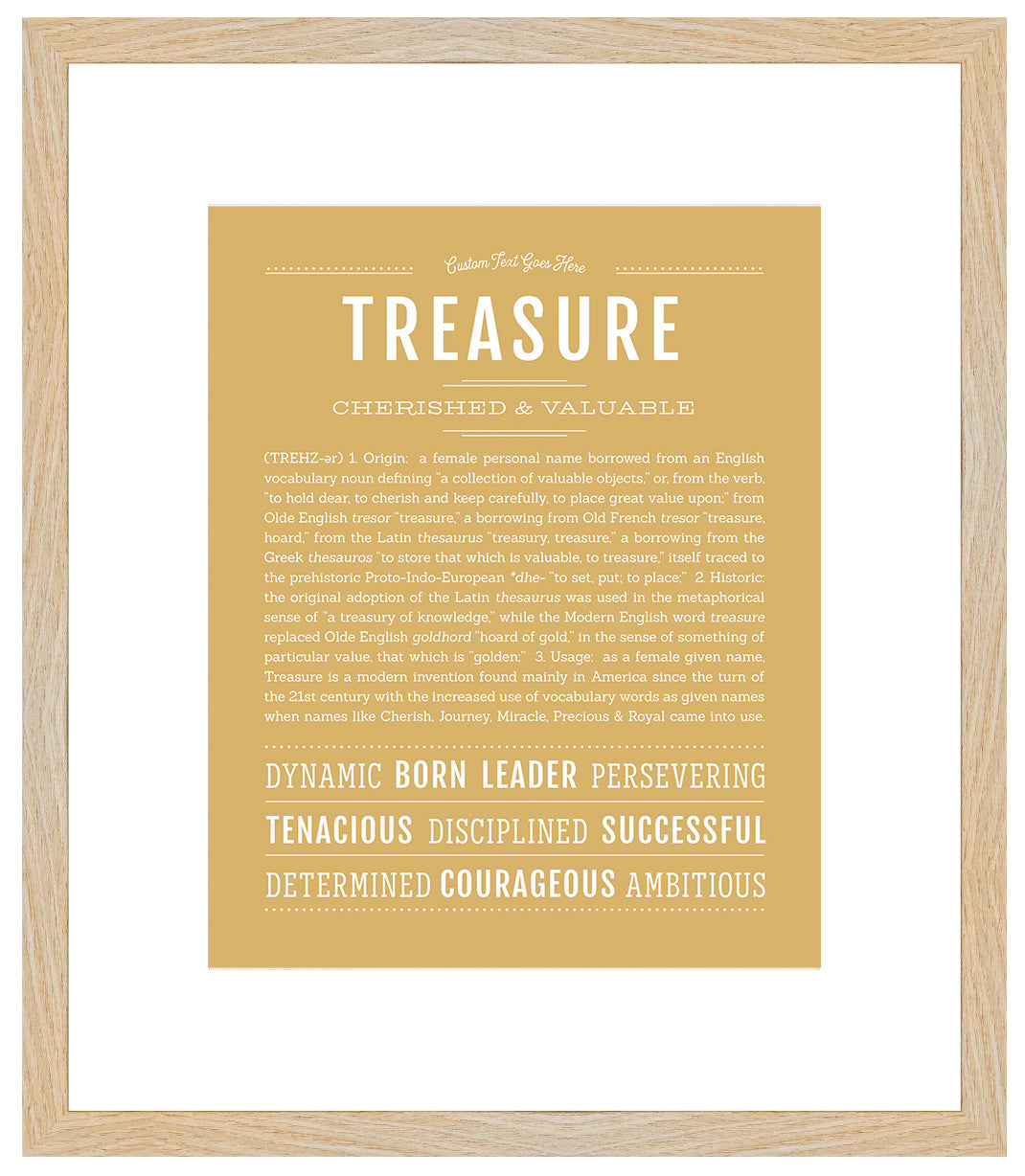 Treasure | Name Art Print