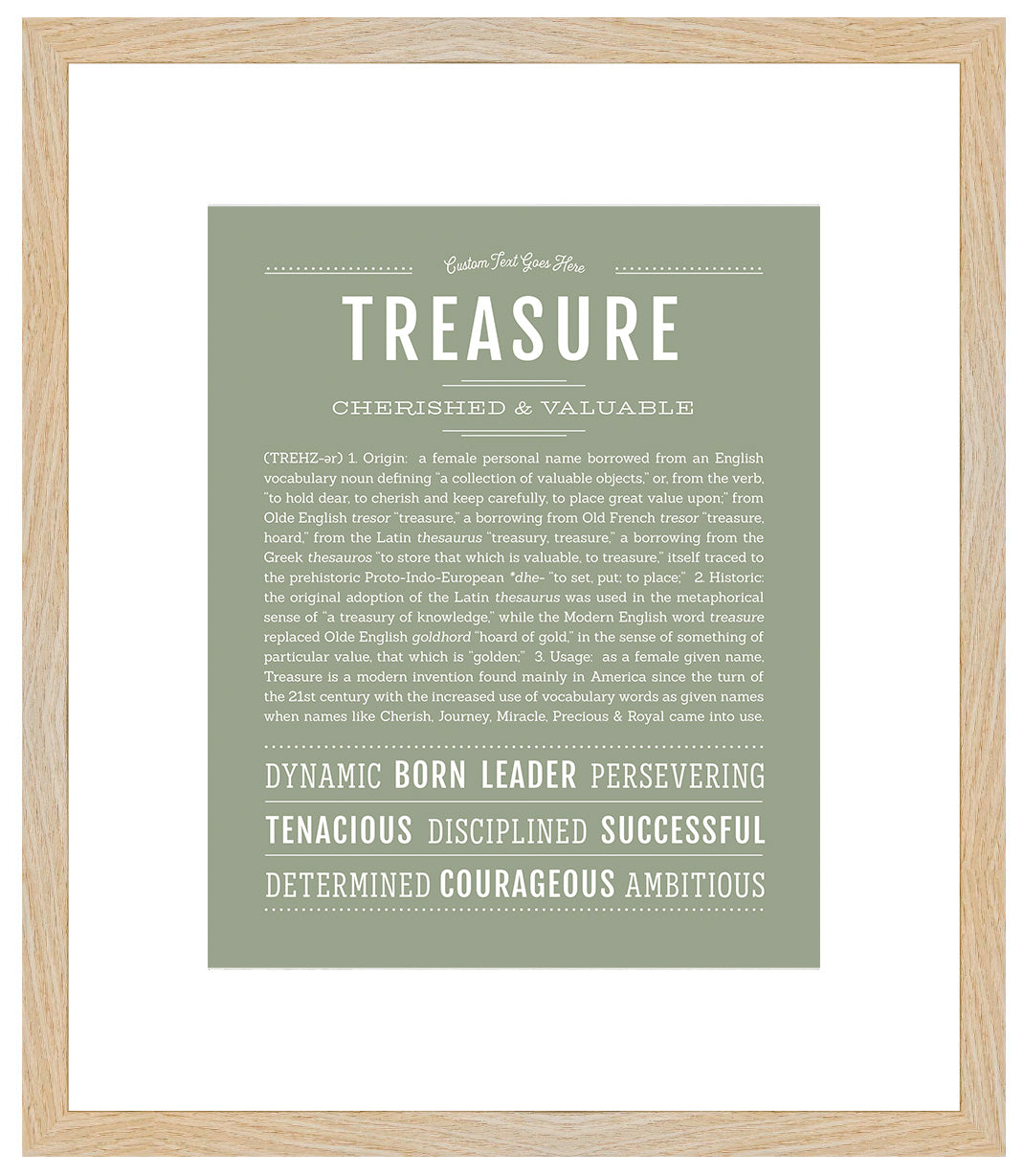 Treasure | Name Art Print