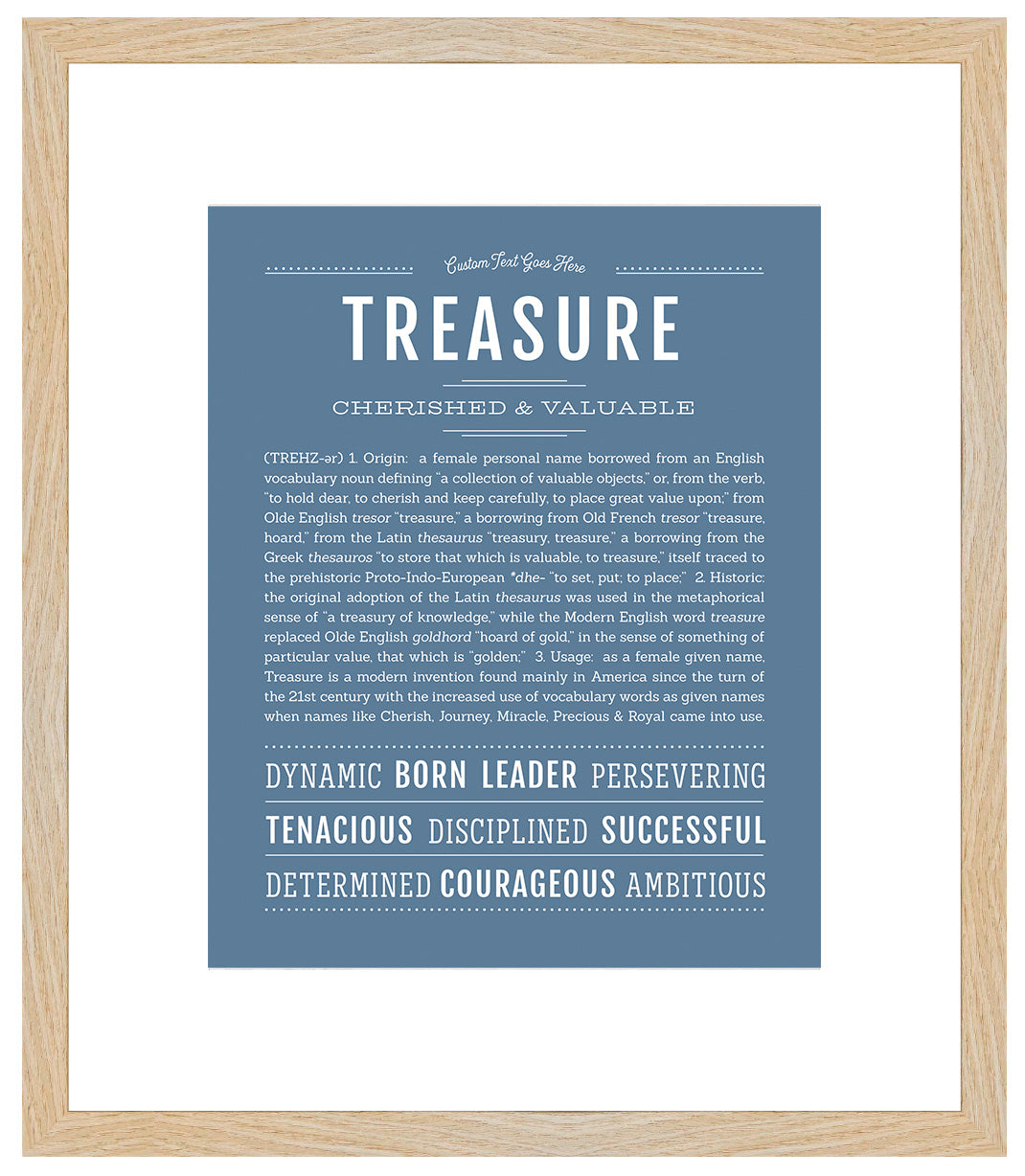 Treasure | Name Art Print