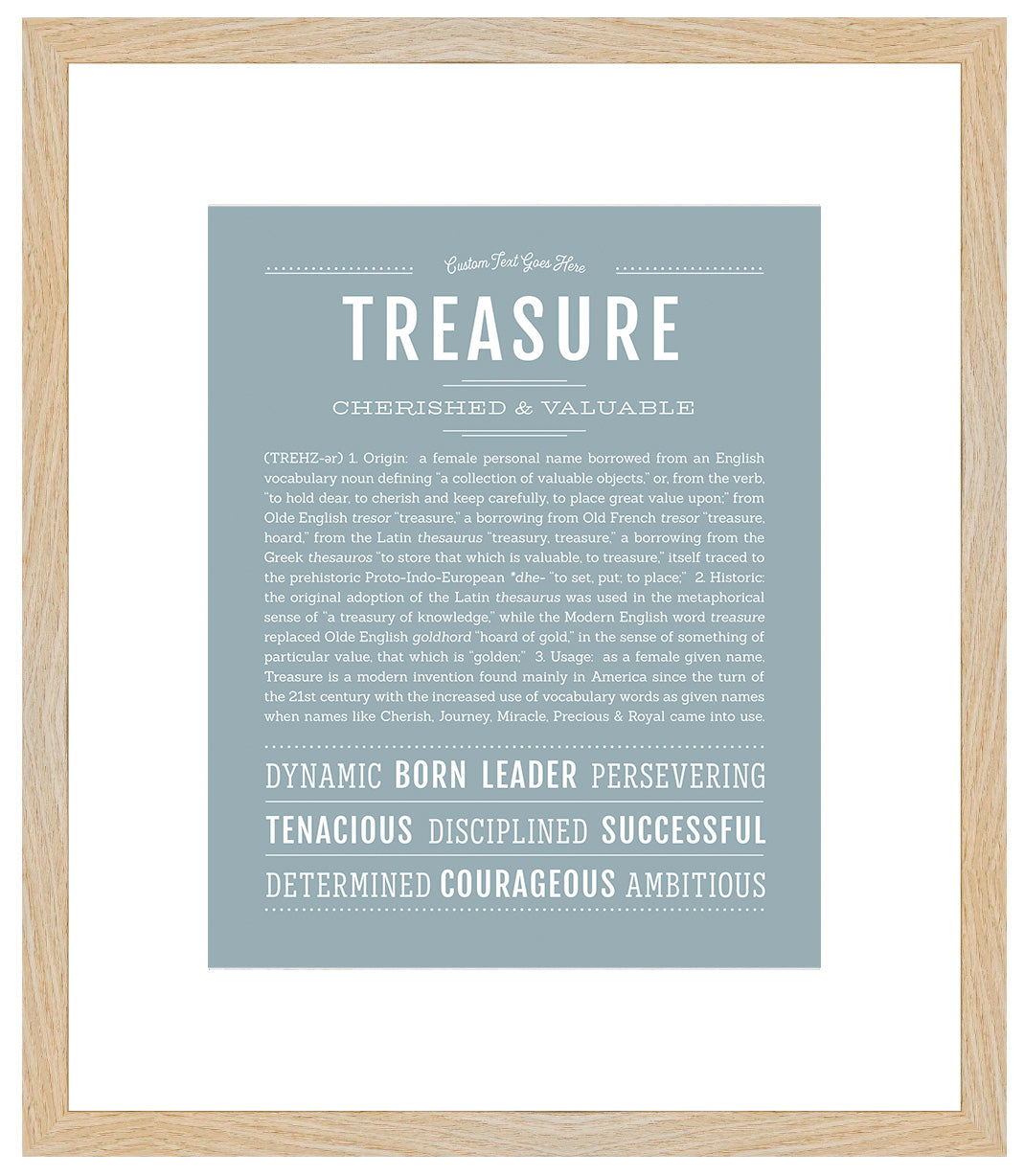 Treasure | Name Art Print