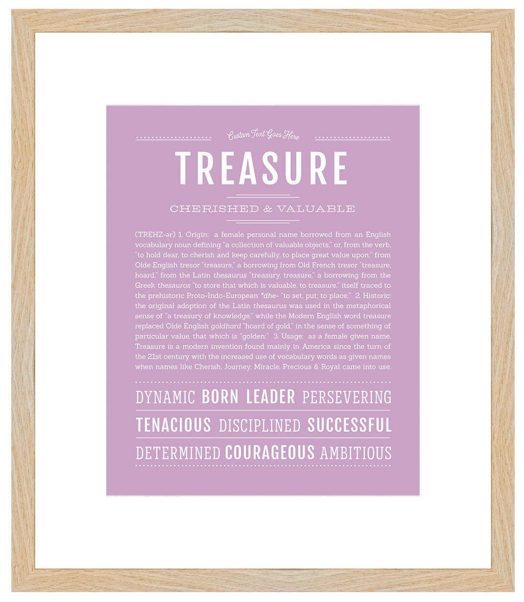 Treasure | Name Art Print