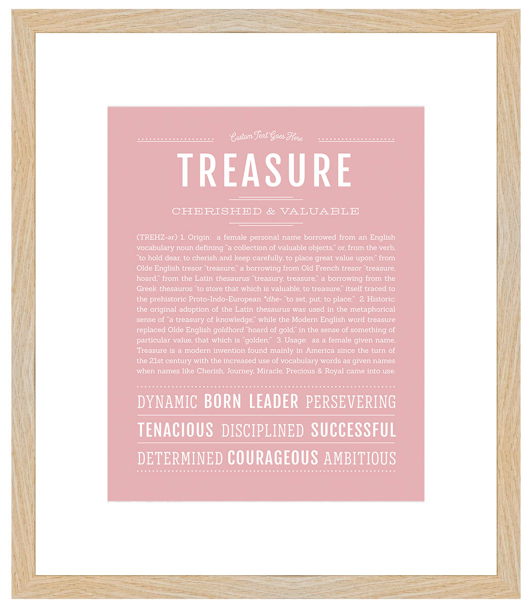 Treasure | Name Art Print