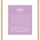 Troy | Name Art Print