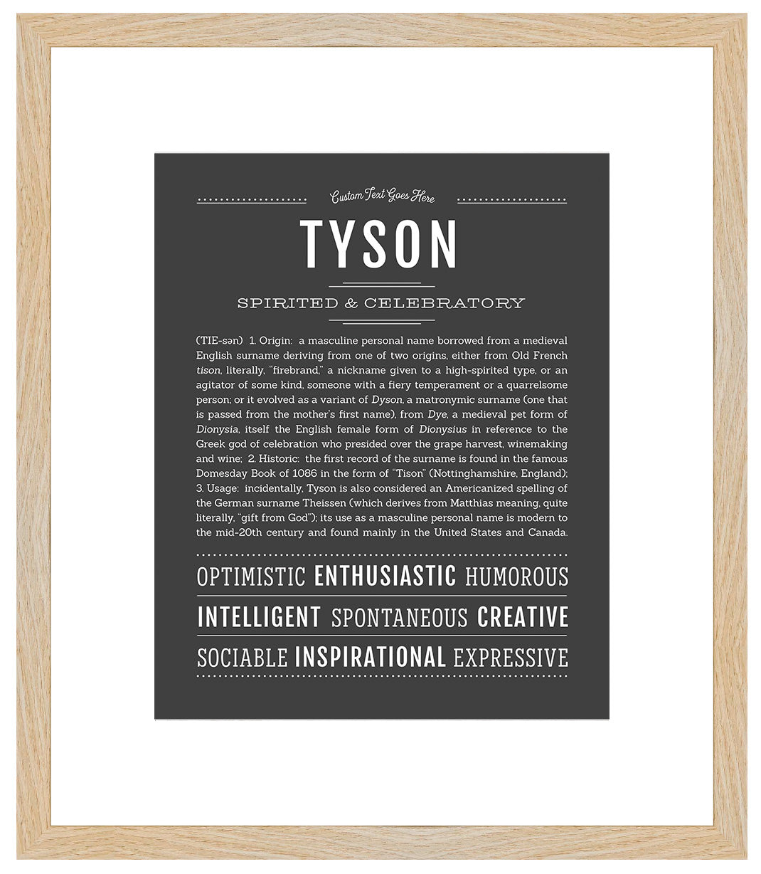 Tyson | Name Art Print