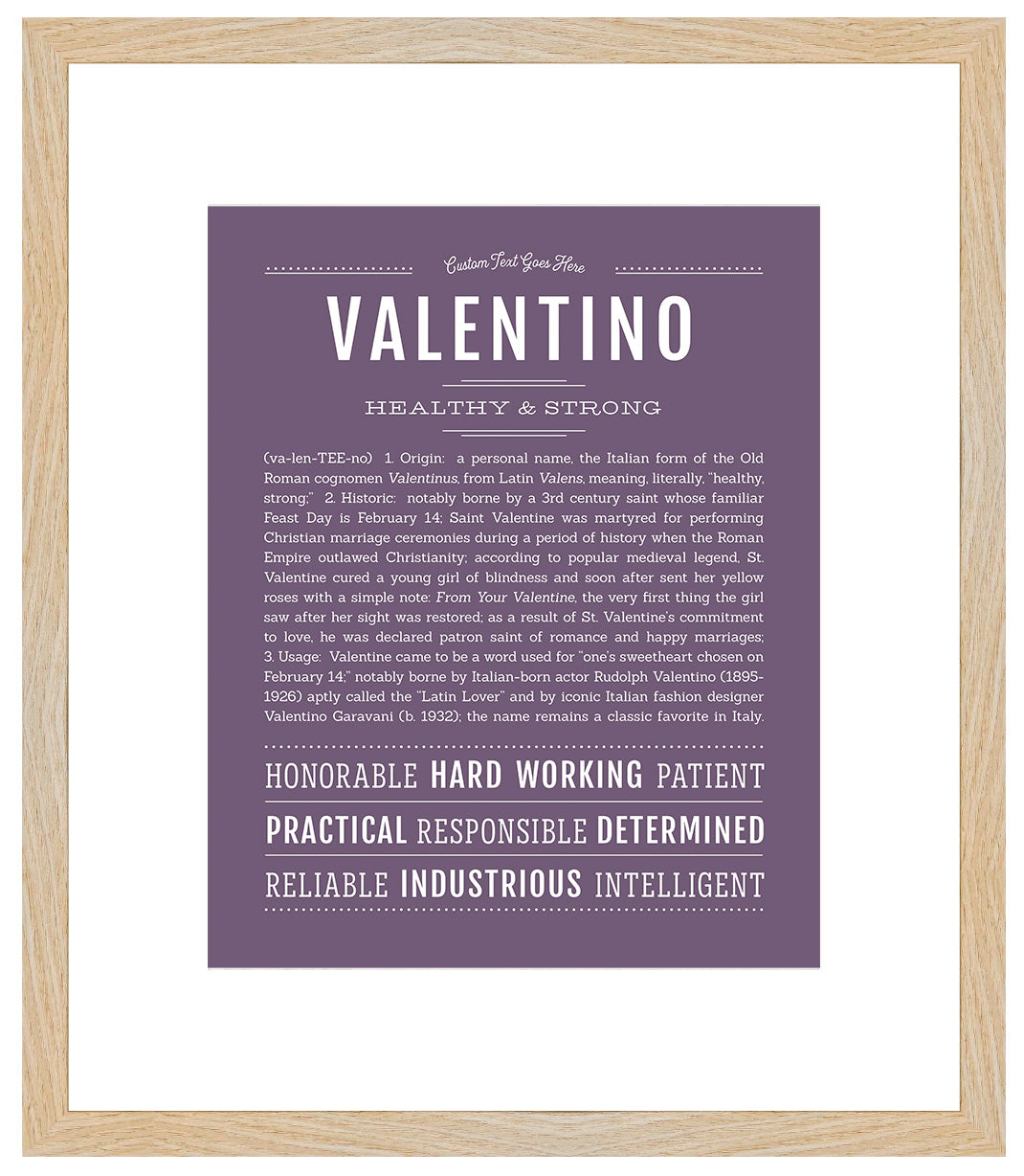 Valentino | Name Art Print