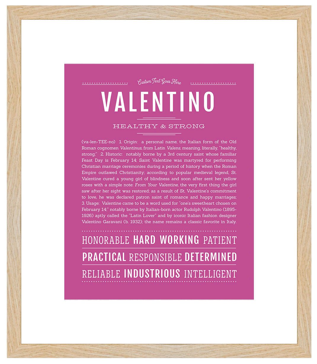 Valentino | Name Art Print