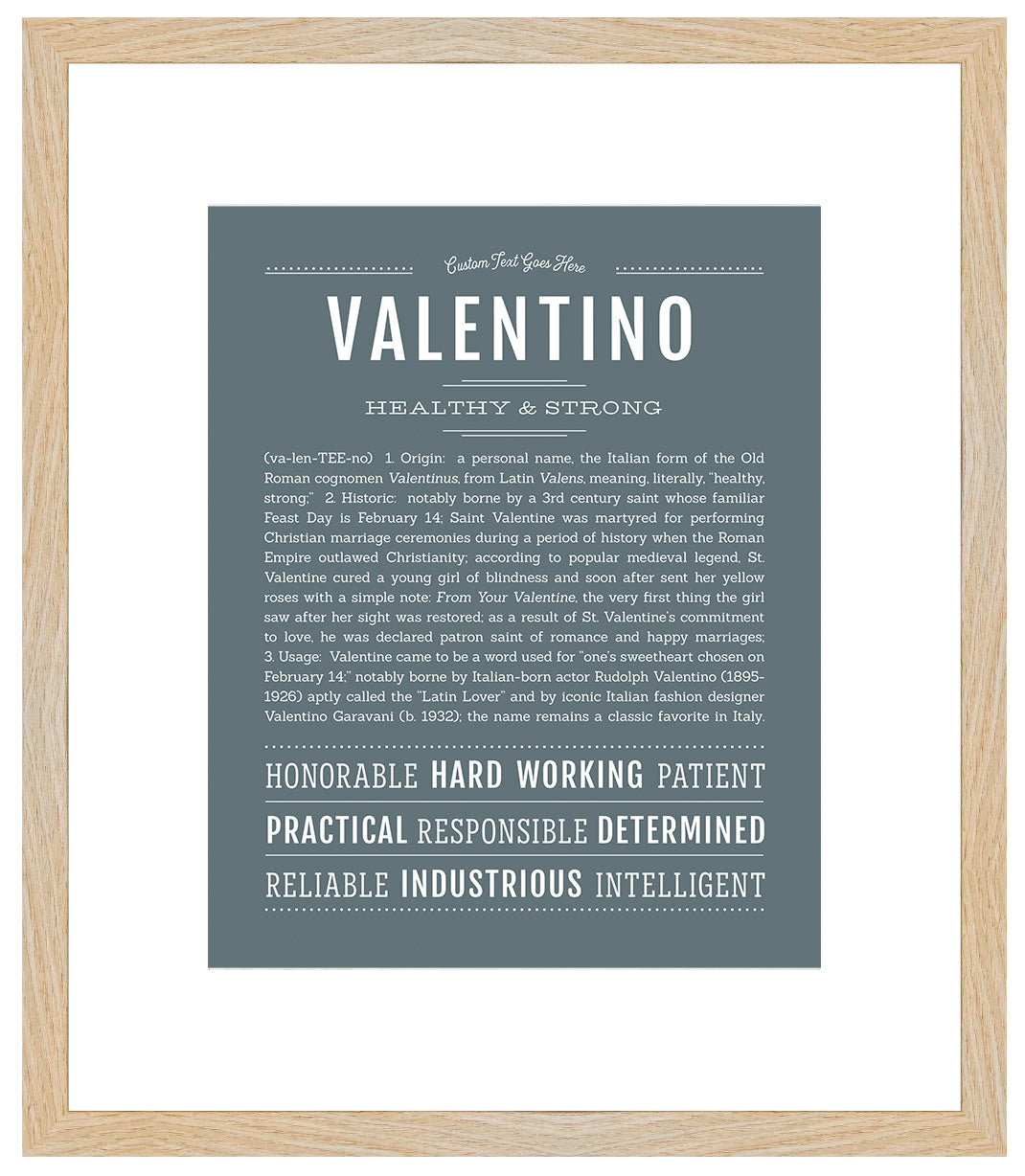 Valentino | Name Art Print