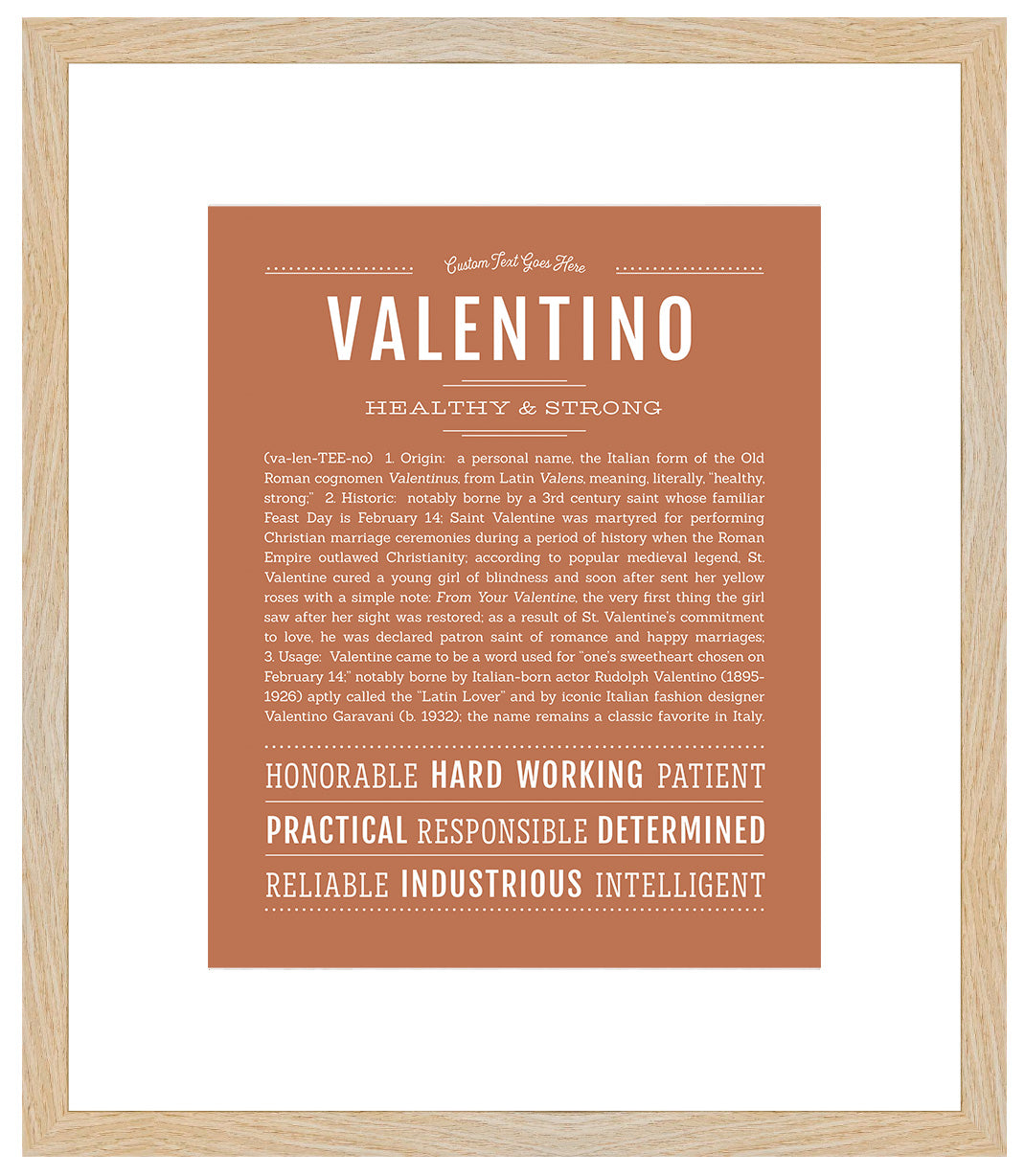 Valentino | Name Art Print