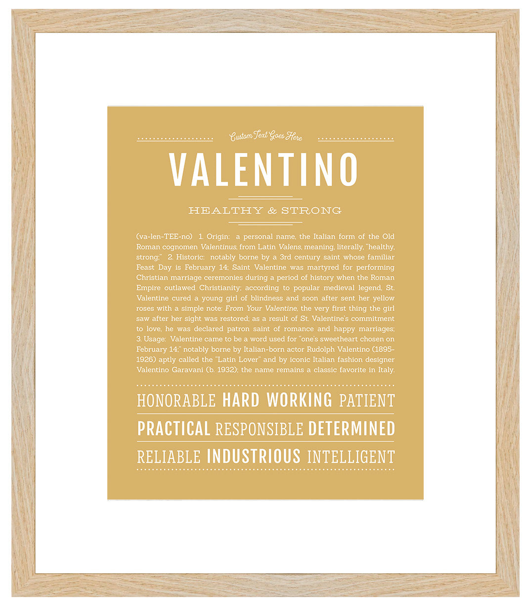 Valentino | Name Art Print